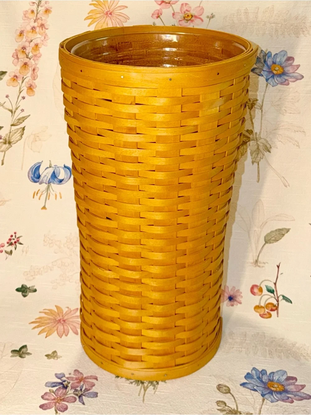 Longaberger Umbrella Basket Classic Basket/Protector Large 10rd x 17.5h